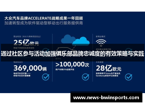 通过社区参与活动加强俱乐部品牌忠诚度的有效策略与实践