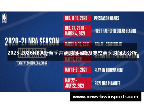 2025-2026NBA新赛季开赛时间揭晓及完整赛季时间表分析
